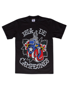 "ISLA DE CAMPEONES" | BLACK | 7.5 MAX HEAVY WEIGHT TEE
